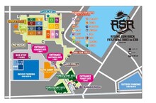 「RISING SUN ROCK FESTIVAL 2013 in EZO」のレイアウトマップ。
