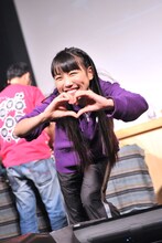 第5戦「ももクロ VS. 政治」リハーサル中の高城れに。