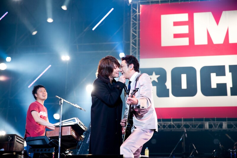 吉井和哉と布袋寅泰。（撮影：山本倫子）