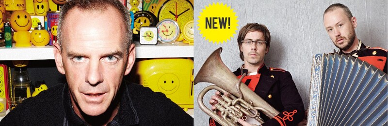 「BIG BEACH FESTIVAL '13」でヘッドライナーを務めるFATBOY SLIM、BASEMENT JAXX(写真左から)。