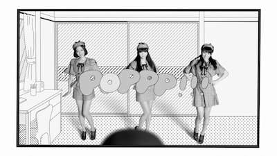 Perfume「未来のミュージアム」ビデオクリップのワンシーン。