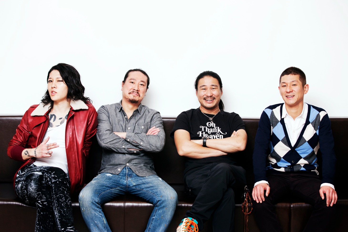 左から雅-MIYAVI-、笑い飯・西田、BOBO、笑い飯・哲夫。