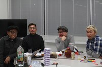 ファンクラブ会員限定Ustream配信を終えたPES、SU、RYO-Z、ILMARI（写真左から）。