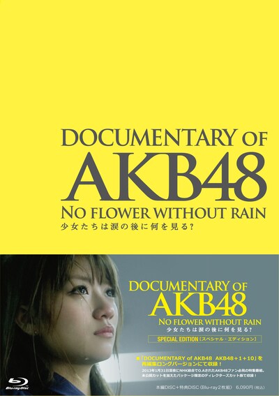 「DOCUMENTARY OF AKB48 NO FLOWER WITHOUT RAIN 少女たちは涙の後に何を見る？ スペシャルエディション」Blu-rayジャケット (C)2013「DOCUMENTARY  of  AKB48」製作委員会