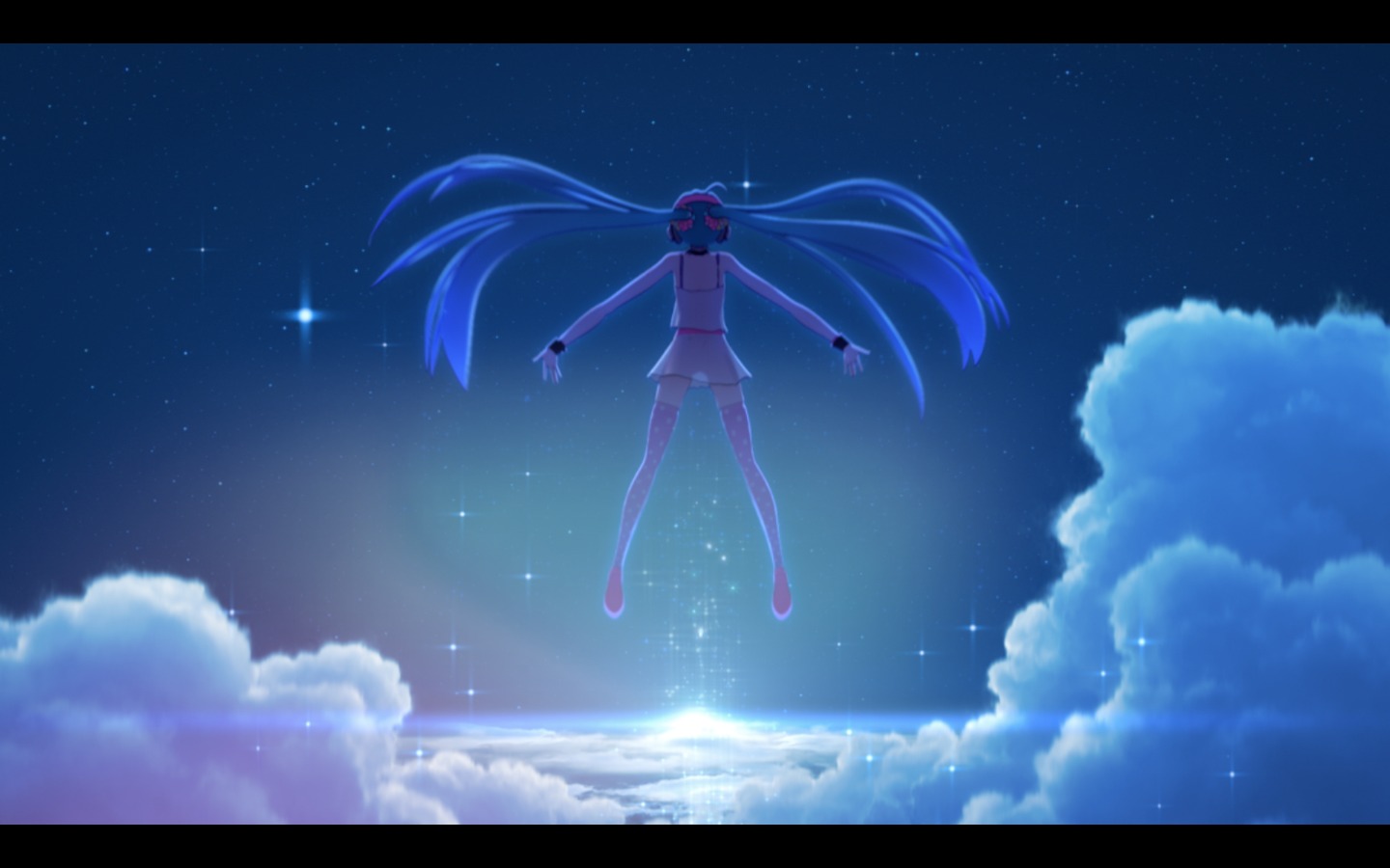 「Redial」ティーザー映像のワンシーン。(c)Crypton Future Media, INC. www.piapro.net / (c)2013 Takashi Murakami/Kaikai Kiki Co., Ltd. All Rights Reserved. / (c)2013 mebae/Kaikai Kiki Co., Ltd. All Rights Reserved. / (c)2013 galaxxxy/Joe International Co.,Ltd. All Rights Reserves.