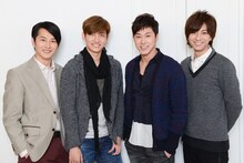 左から石黒英雄、チャンミン、ユンホ、三浦翔平。