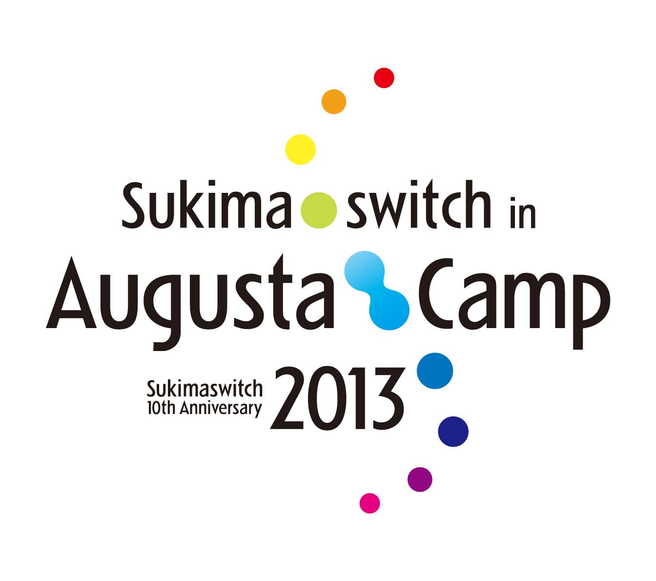 「Sukimaswitch in Augusta Camp 2013～Sukimaswitch 10th Anniversary～」のロゴマーク。