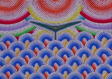 GOMAの点描画作品「くじらがいた海」。