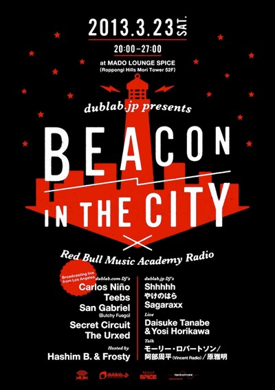 「"beacon in the city" x Red Bull Music Academy Radio」告知画像