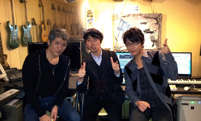 写真左から吉川晃司、増子直純（怒髪天）、及川光博。