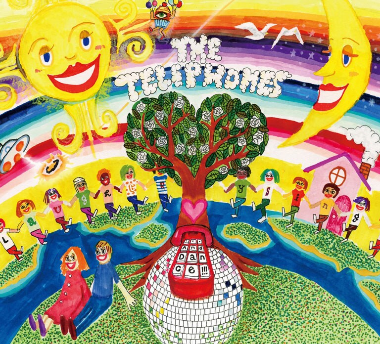 the telephones「Laugh,Cry,Sing... And Dance!!!」ジャケット