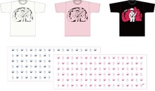 みうらじゅんがイラストを手がけた前野健太Tシャツと手ぬぐい。
