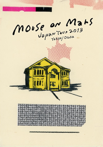 「Mouse on Mars Japan tour 2013」のフライヤーデザインはGREAT3のアートワークを手がける我喜屋位瑳務によるもの。