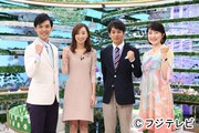 「アゲるテレビ」に出演する春風亭昇吉、西尾由佳理、中村光宏、佐々木恭子（写真左から）。 (C)フジテレビ