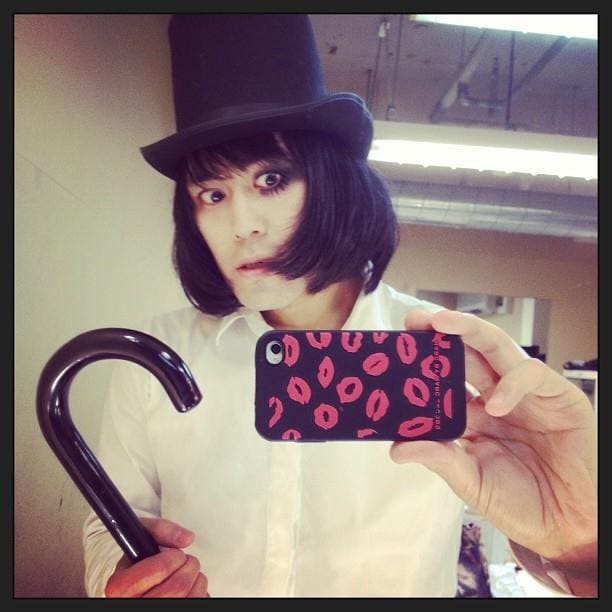 第2部のために「時計じかけのオレンジ」のコスプレをした松永天馬。