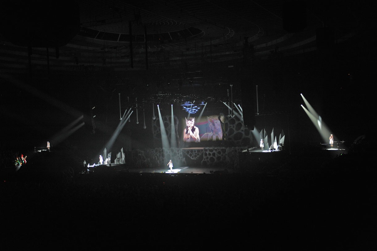 ももいろクローバーZ JAPAN TOUR 2013「5TH DIMENSION」2013年3月12日大阪城ホールの様子。