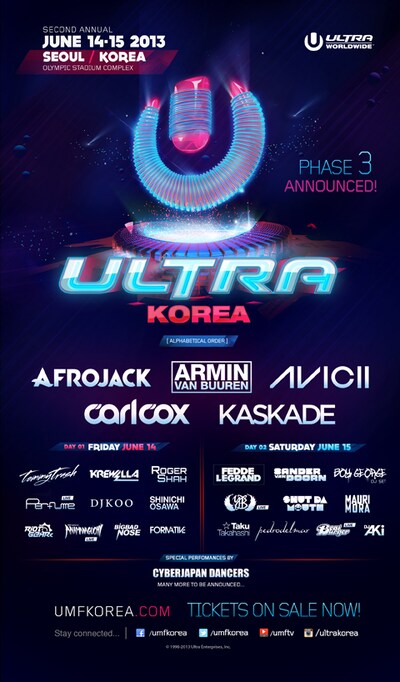 「ULTRA KOREA（ULTRA MUSIC FESTIVAL）2013」フライヤー