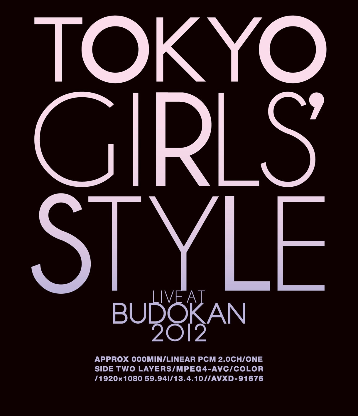 東京女子流「TOKYO GIRLS' STYLE『LIVE AT BUDOKAN 2012』」Blu-ray盤ジャケット