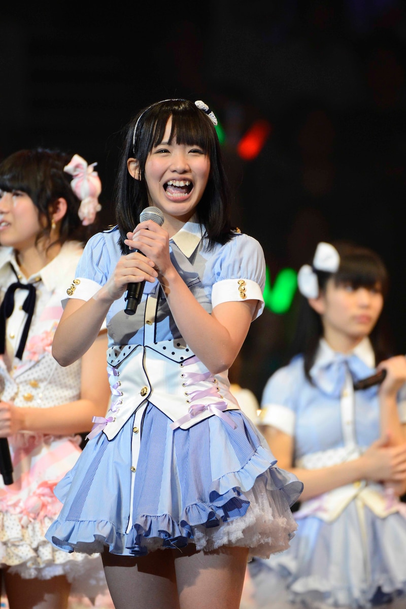 「SKE48終身名誉研究生」に任命された松村香織。(C)AKS