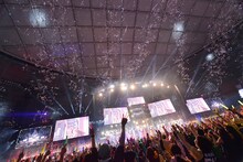 「ももいろクローバーZ 春の一大事 2013 西武ドーム大会～星を継ぐもも vol.2 Peach for the Stars～」の様子。（photo by Hajime Kamiiisaka）