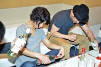 「グレープパインSODA」試飲会の様子。