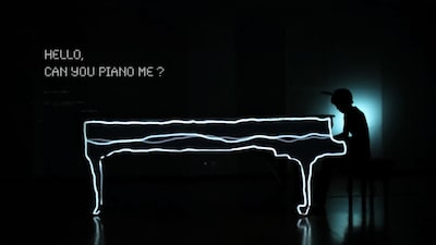 菅野よう子「piano me」ティザー映像のワンシーン。