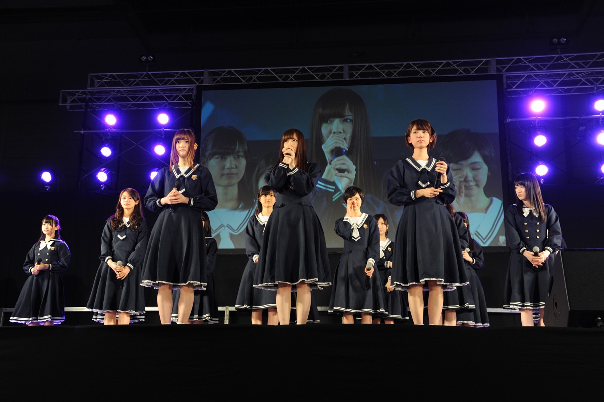 本日の6thシングル選抜メンバー発表の様子。