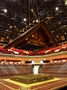 会場となる両国国技館。