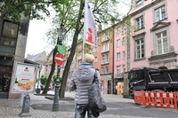 デュッセルドルフ市内観光を楽しむナノ。