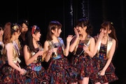 本日5月22日、東京・AKB48劇場での速報結果発表の様子。