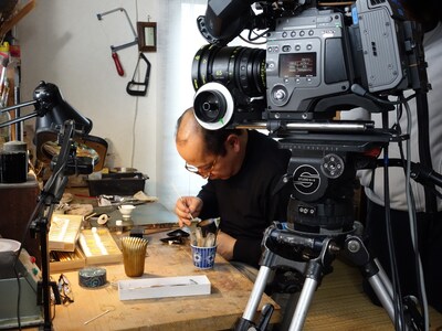 ソニー4K対応「ブラビア」CM「美へのこだわり」編撮影風景。