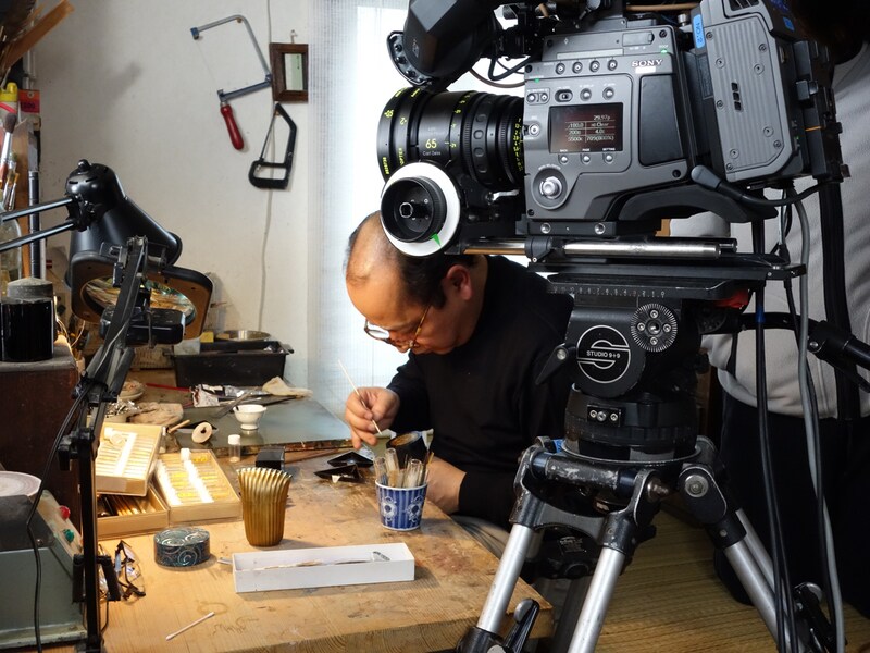 ソニー4K対応「ブラビア」CM「美へのこだわり」編撮影風景。