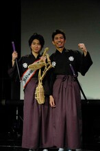 コーイチ（写真左）と講師を務める甲野純正（右）。