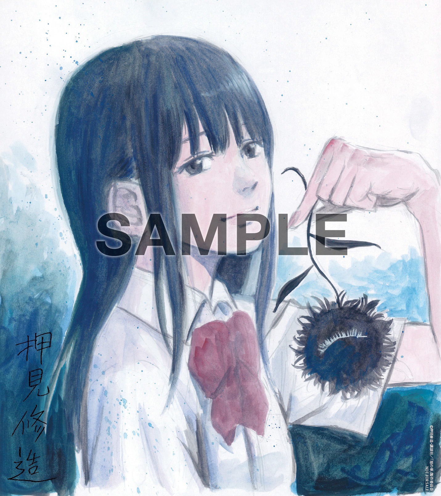 宇宙人のシングル「惡の華」とコンセプトCD「惡の花譜」の佐伯奈々子のアニメイト連動購入特典となる複製色紙。