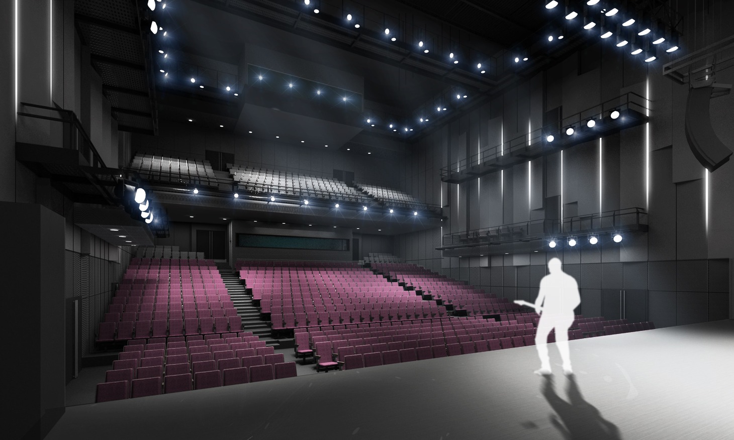 「EX THEATER ROPPONGI」ホール。※画像は計画段階のものであり、変更となる場合があります。 画像提供：竹中工務店
