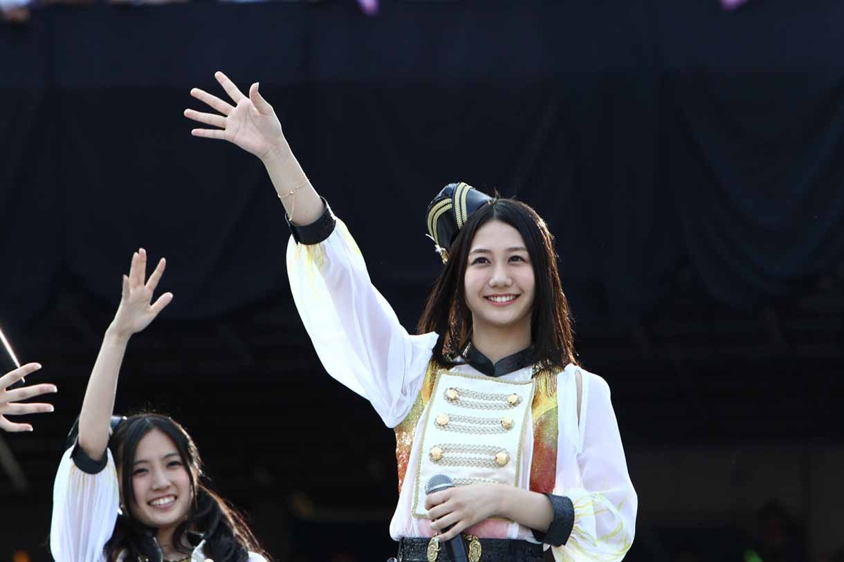 シングル初選抜の古畑奈和。(c)AKS