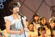 総選挙14位を獲得したNMB48山本彩。(c)AKS