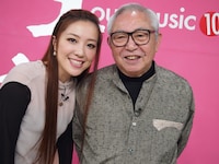 トーク収録後の平原綾香（写真左）と倉本聰（右）。