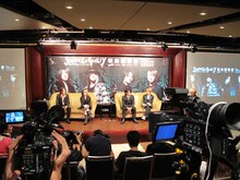 6月13日に台湾で行われたGLAYの記者会見の模様。