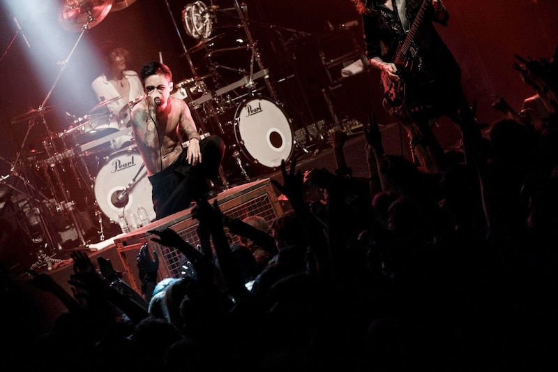 DIR EN GREY「TOUR2013 TABULA RASA」パリ公演の様子。