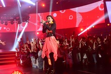 福原美穂のパフォーマンスの模様。