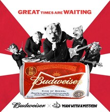 MAN WITH A MISSION×Budweiserコラボビジュアル