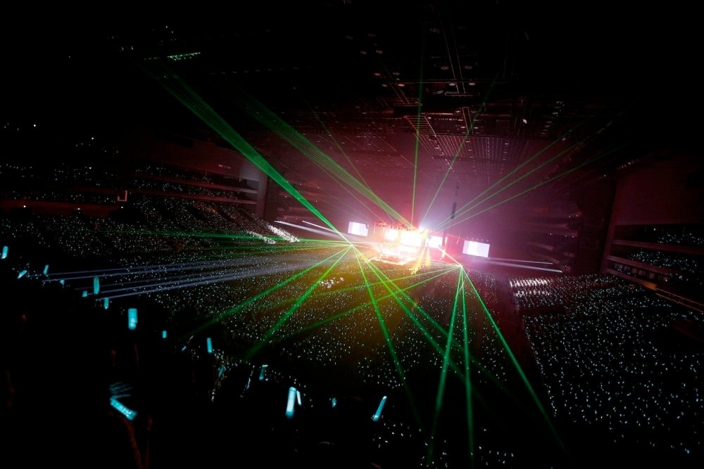 「JAPAN ARENA TOUR SHINee WORLD 2013～Boys Meet U」さいたまスーパアリーナ公演の様子。