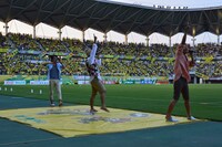 ジェフユナイテッド市原・千葉×ガンバ大阪の試合での逗子三兄弟。