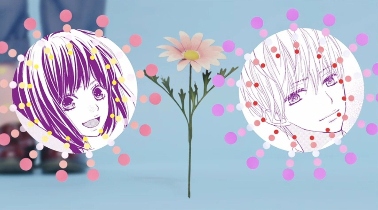 7!!「ReReハロ～終われそうにない夏～」ビデオクリップのワンシーン。 (c)南塔子 / 集英社 別冊マーガレット