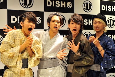 昨日7月12日の「感謝祭前夜 （なぜか）怪談集会」終了後のDISH//。