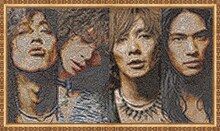 約2万点の写真で作られたTHE YELLOW MONKEYのモザイクアート。