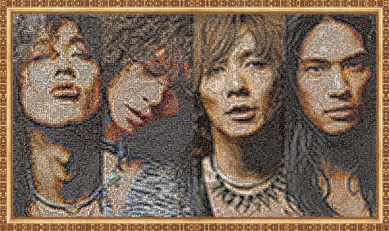 約2万点の写真で作られたTHE YELLOW MONKEYのモザイクアート。