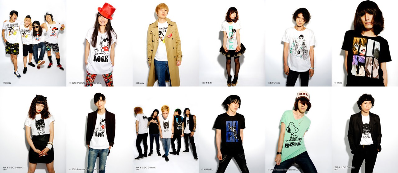 「rockin'star★」オリジナルコラボTシャツの着用例。
