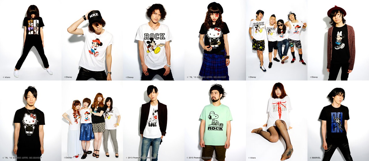 「rockin'star★」オリジナルコラボTシャツの着用例。